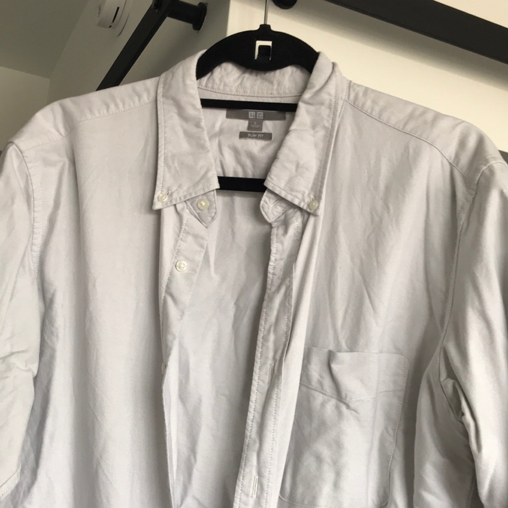 slim fit Uniqlo button down